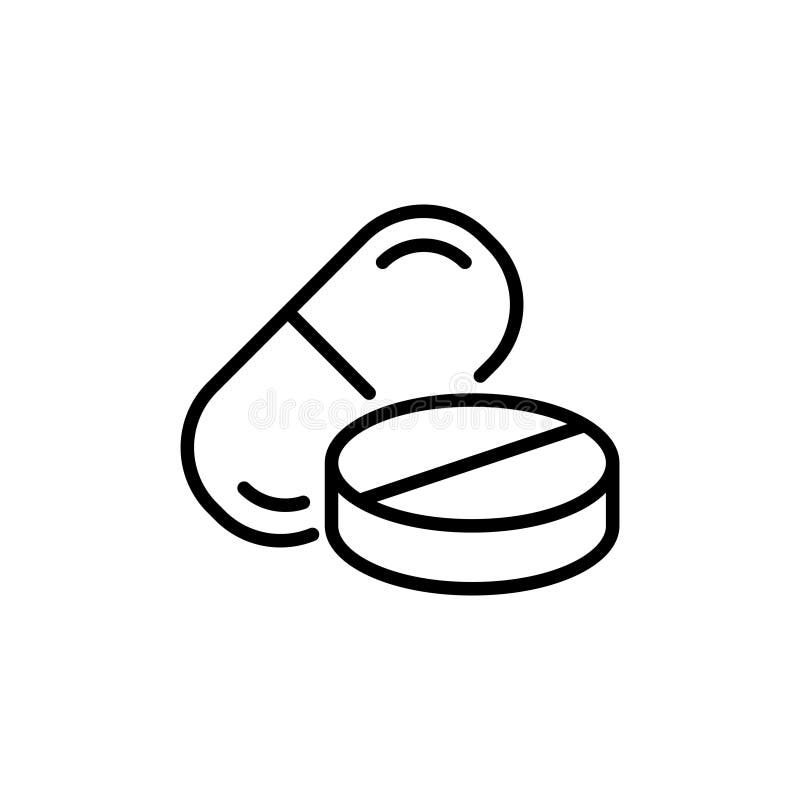 Icona premio o logo della pillola nella linea stile