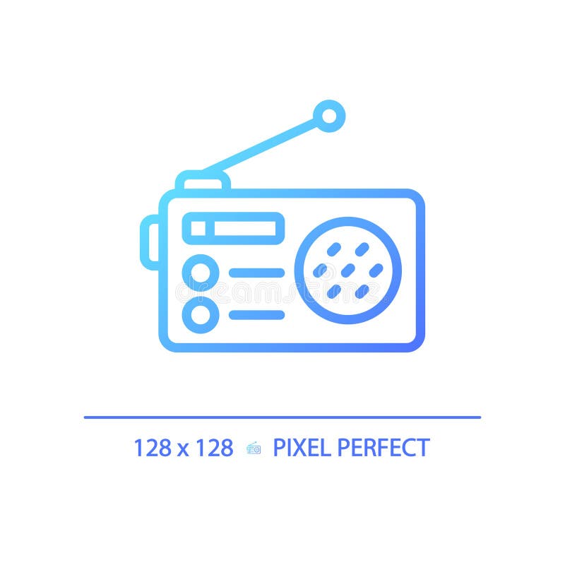 Icona radio a gradiente lineare 2d illustrazione di stock