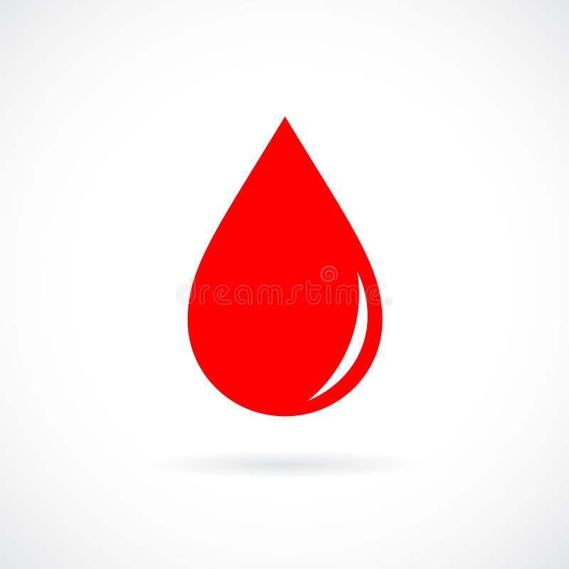 Icona rosso sangue di vettore di goccia