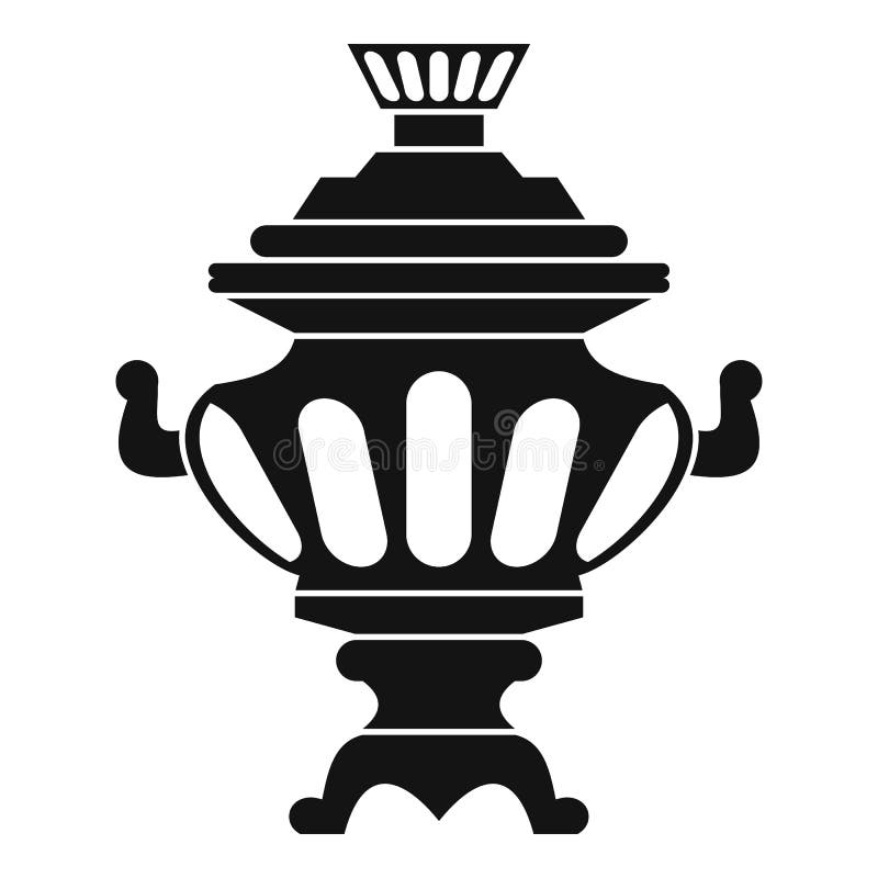 Icona russa della samovar del tè, stile semplice illustrazione di stock Icona russa della samovar del tè, stile semplice illustrazione di stock