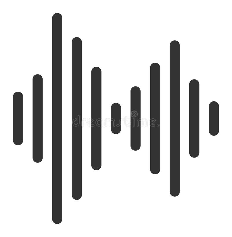 Icona segnale audio raster piatto