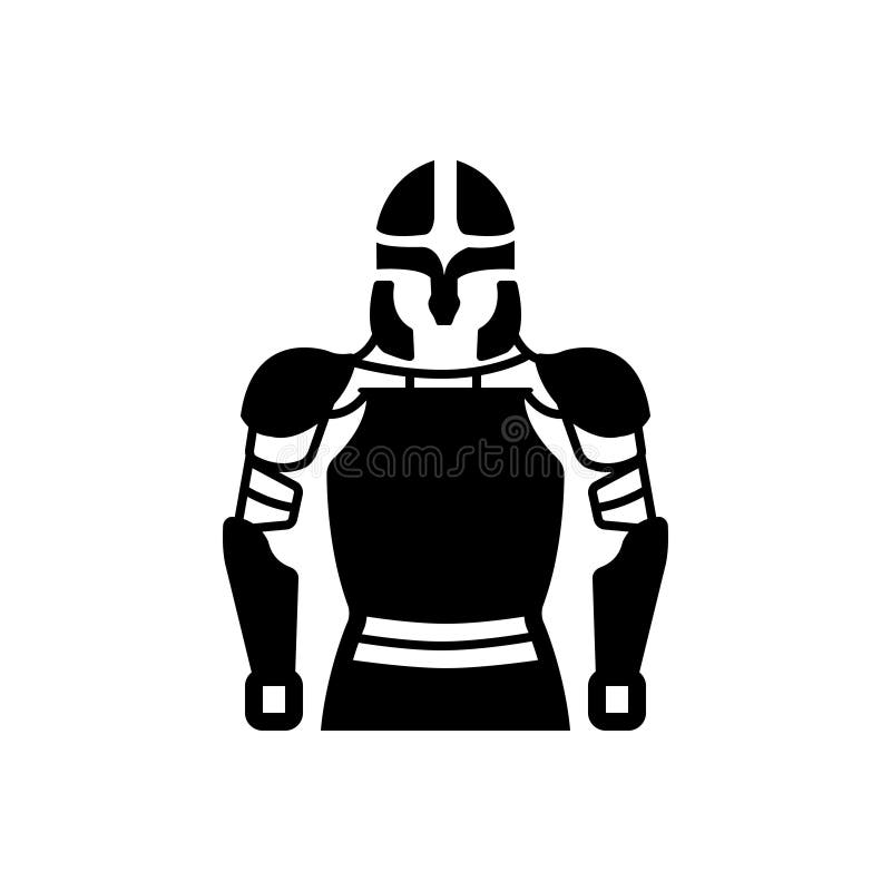 Icona solida nera per l'armatura, il cavaliere ed il guerriero royalty illustrazione gratis Icona solida nera per l'armatura, il cavaliere ed il guerriero royalty illustrazione gratis