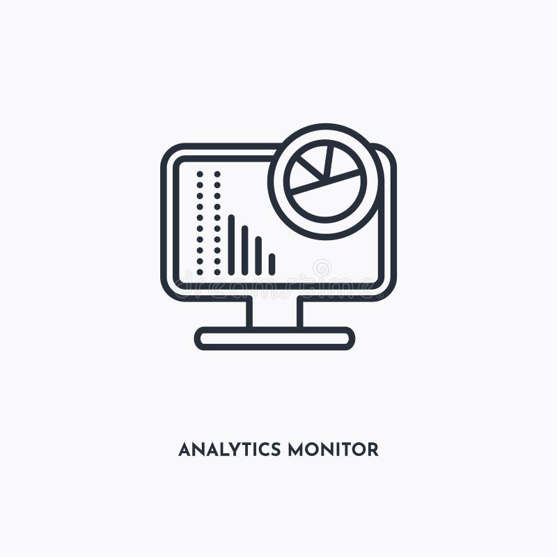Icona struttura di Analytics Monitor Semplice illustrazione di elementi lineari Icona di monitoraggio analisi della linea isolata illustrazione vettoriale Icona struttura di Analytics Monitor Semplice illustrazione di elementi lineari Icona di monitoraggio analisi della linea isolata illustrazione vettoriale