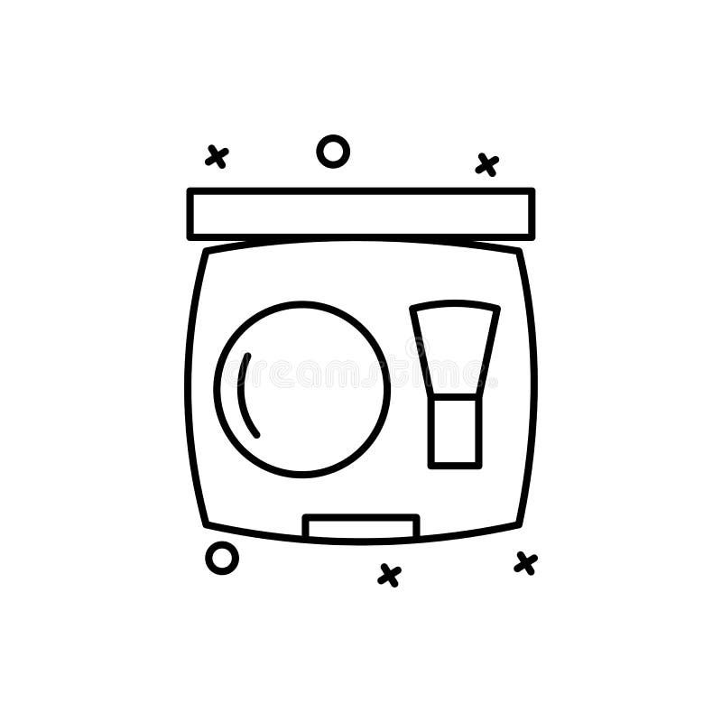 Icona Trucco Linee semplici, contorno di elementi vettoriali di cosmetologia e icone di bellezza per ui e ux, sito web o mobile illustrazione vettoriale