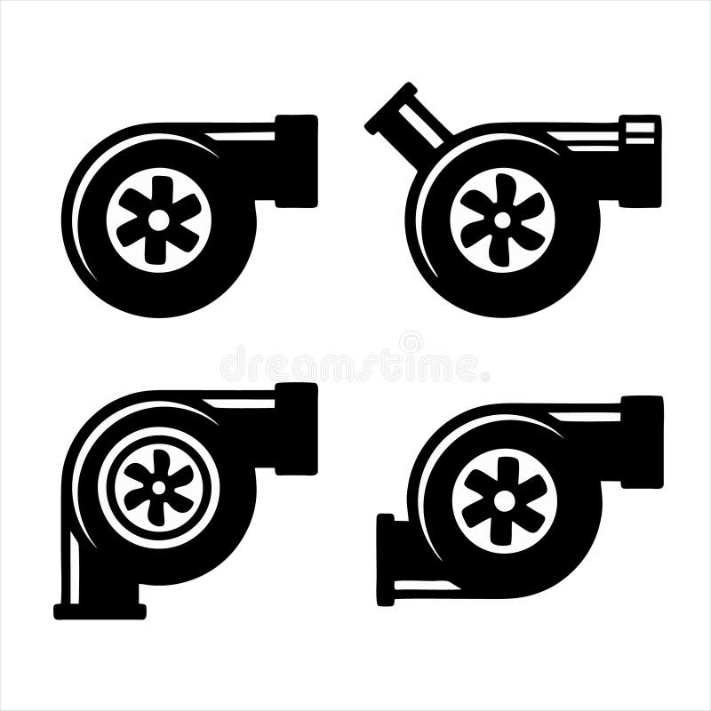 Icona turbo isolata in fondo bianco dalla raccolta auto-corsa. royalty illustrazione gratis
