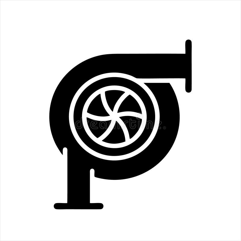Icona turbo isolata in fondo bianco dalla raccolta auto-corsa. illustrazione di stock