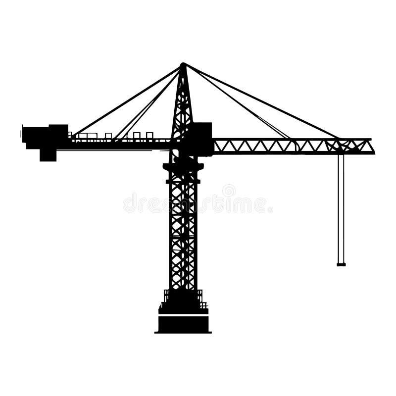 Icona Vettoriale Semplice Dell'Illustrazione Del Logo Crane Construction. illustrazione di stock