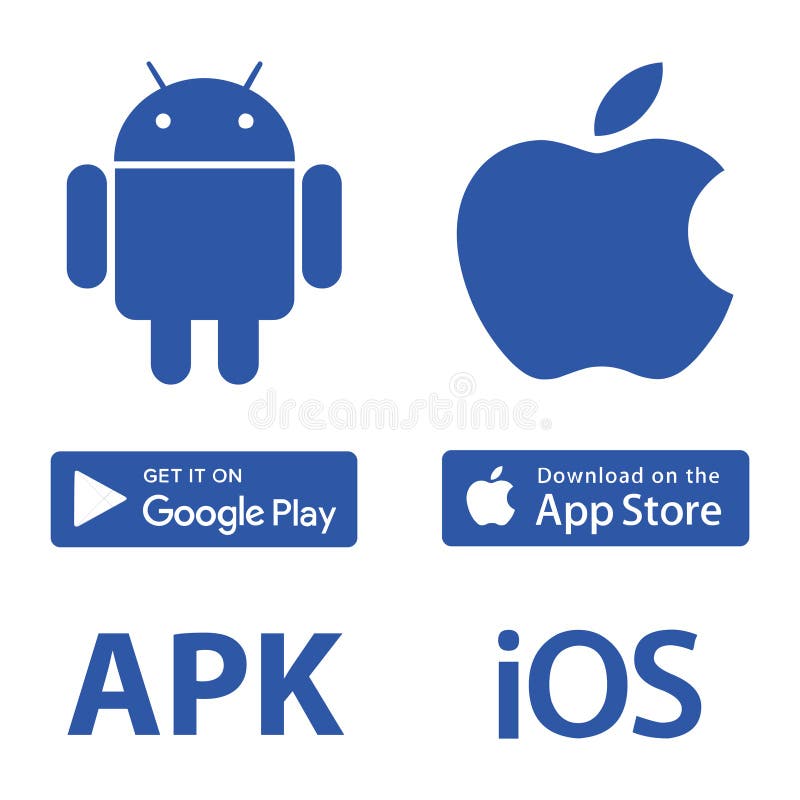Icone Android Apple di download