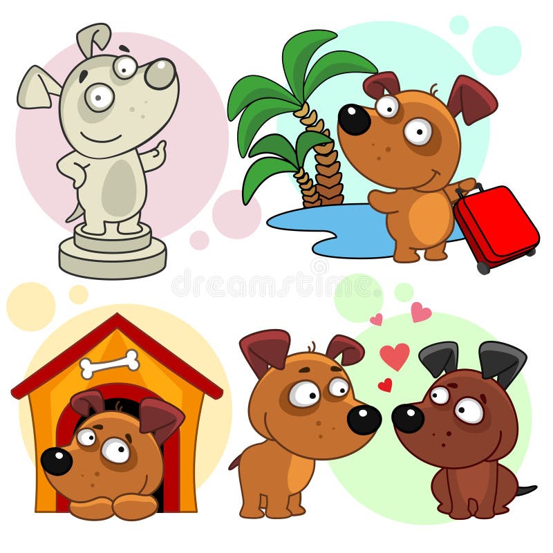 Icone con la parte 21 dei cani illustrazione vettoriale Icone con la parte 21 dei cani illustrazione vettoriale