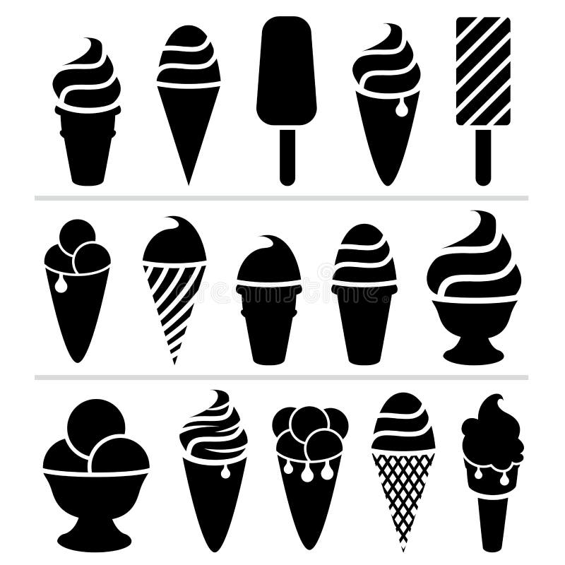 Icone del gelato royalty illustrazione gratis