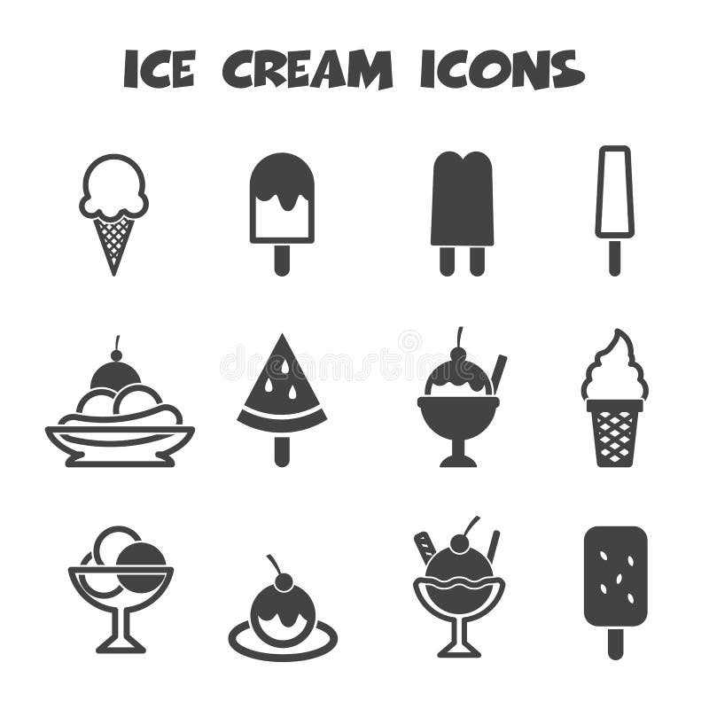 Icone del gelato illustrazione vettoriale
