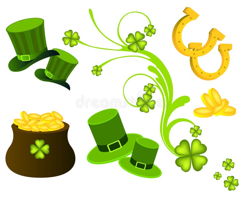 Icone del giorno di St Patrick royalty illustrazione gratis Icone del giorno di St Patrick royalty illustrazione gratis
