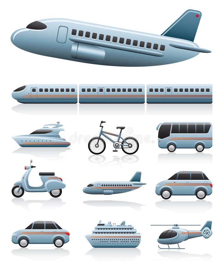 Icone del trasporto illustrazione vettoriale Icone del trasporto illustrazione vettoriale