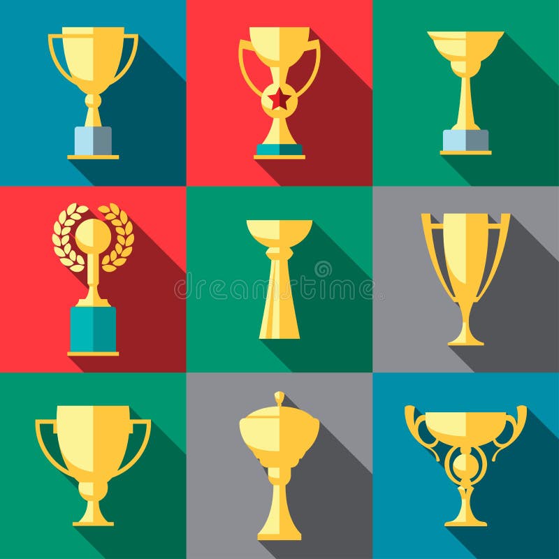 Download Icone Del Trofeo Tazza Del Vincitore Illustrazione Vettoriale - Illustrazione di competitivo, successo: 56877053