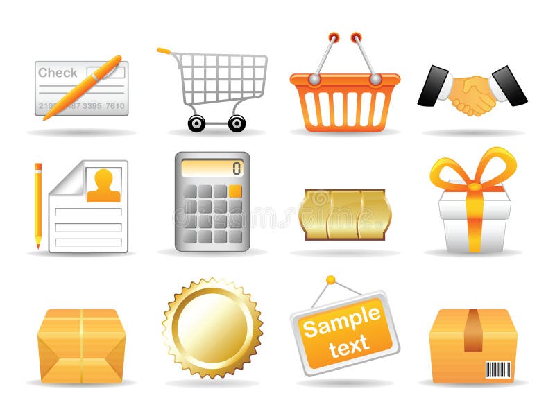 Icone dell'accumulazione illustrazione di stock Icone dell'accumulazione illustrazione di stock