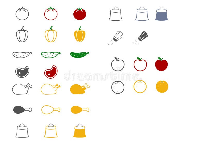 Icone dell'alimento royalty illustrazione gratis Icone dell'alimento royalty illustrazione gratis