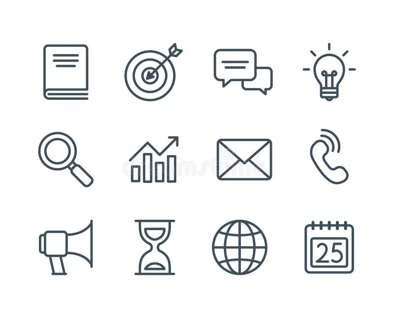 Icone della linea di business royalty illustrazione gratis