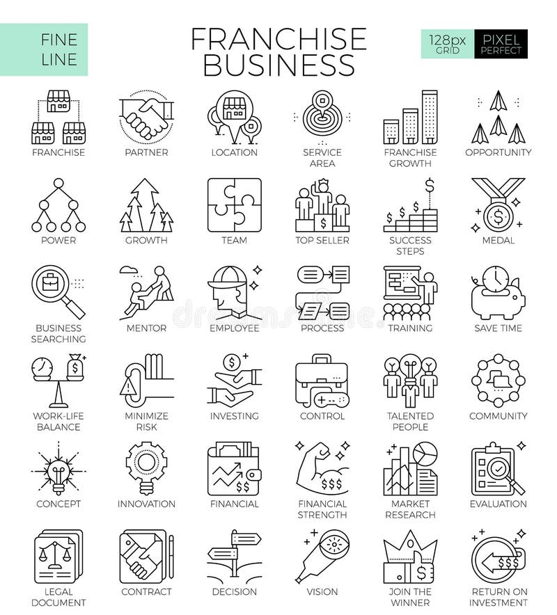 Icone di affari di concessione royalty illustrazione gratis