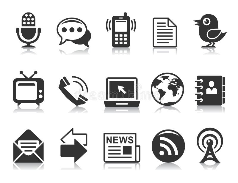 Icone di comunicazione illustrazione di stock