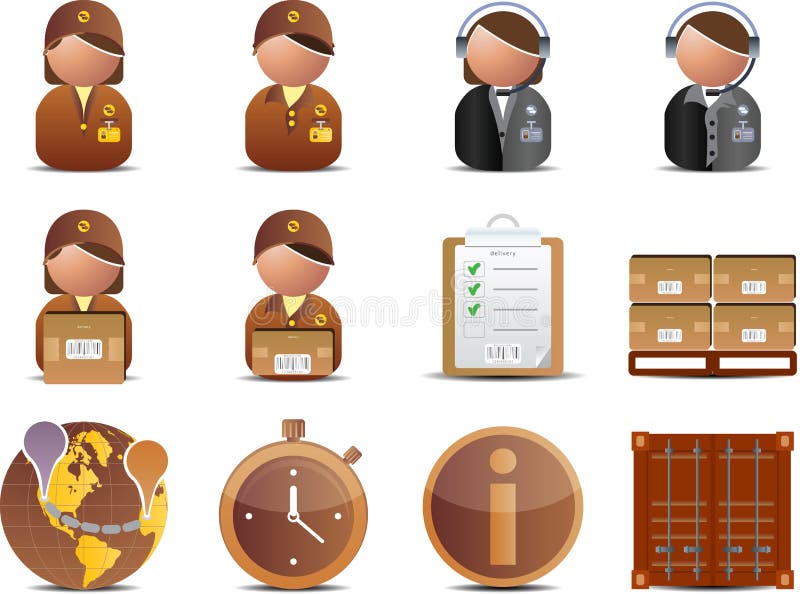 Logistics and Delivery icons set. Logistics and Delivery icons set