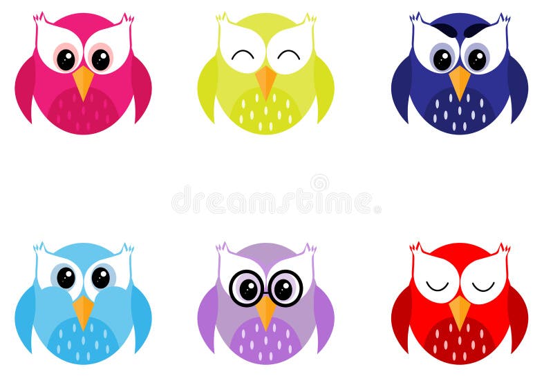 Gufi Colorati Illustrazioni Vettoriali E Clipart Stock 196 Illustrazioni Stock