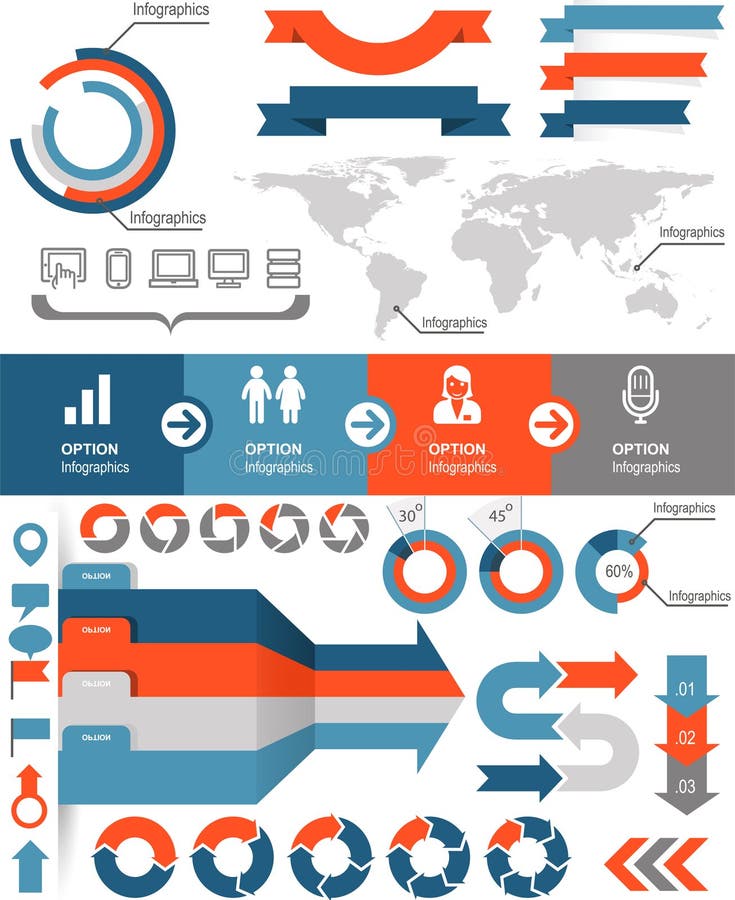 Infographics and statistic elements and icons. Infographics and statistic elements and icons
