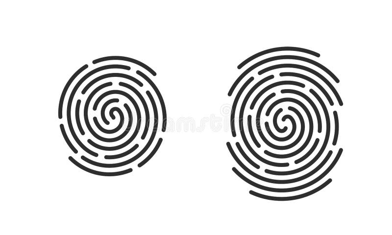 Icone di logo dell'impronta digitale di vettore dell'impronta digitale