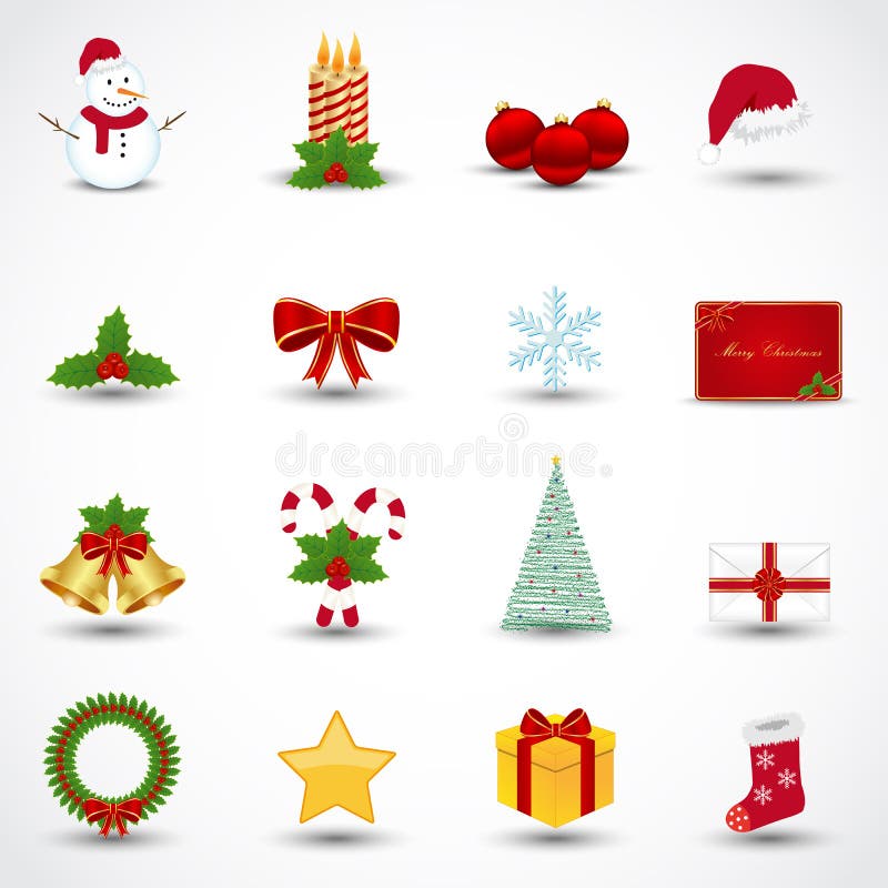 Icone di natale illustrazione vettoriale Icone di natale illustrazione vettoriale