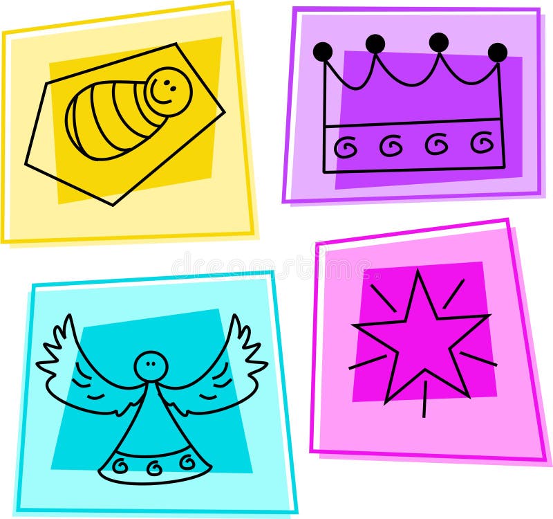 Icone di natale illustrazione di stock