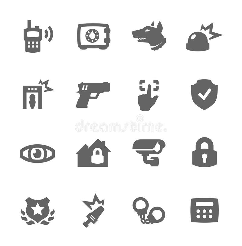Icone di sicurezza royalty illustrazione gratis Icone di sicurezza royalty illustrazione gratis