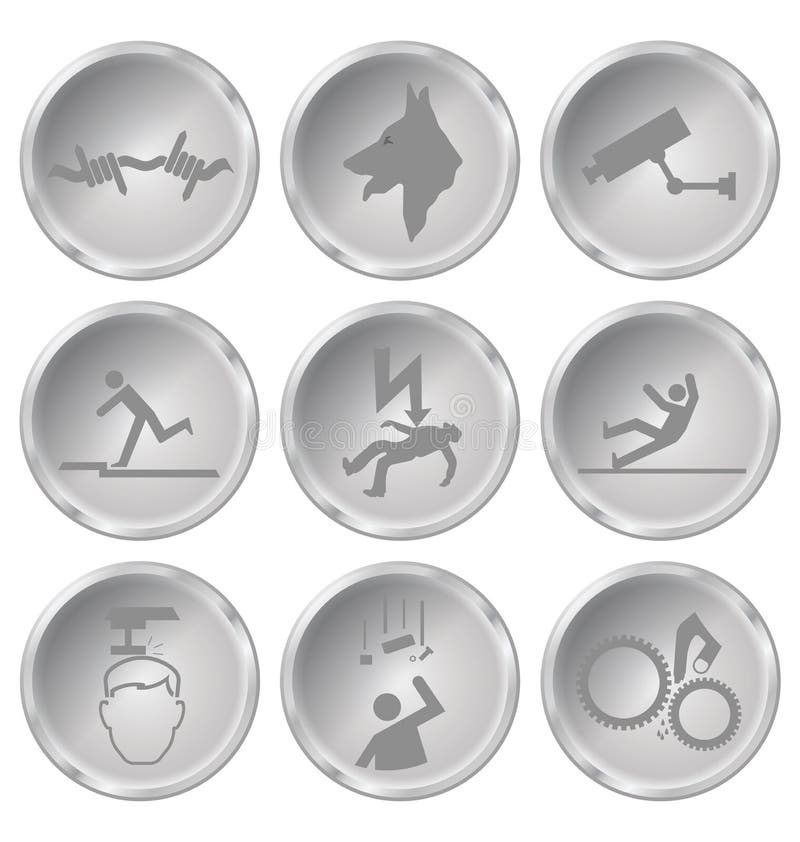 Icone di sicurezza e di sicurezza royalty illustrazione gratis Icone di sicurezza e di sicurezza royalty illustrazione gratis