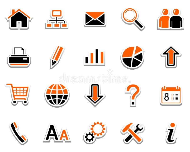 Icone di Web illustrazione di stock