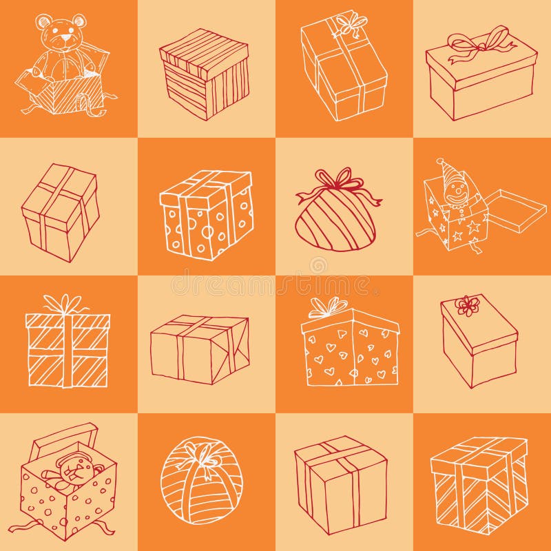Icone disegnate a mano di Natale messe Illustrazione royalty illustrazione gratis Icone disegnate a mano di Natale messe Illustrazione royalty illustrazione gratis