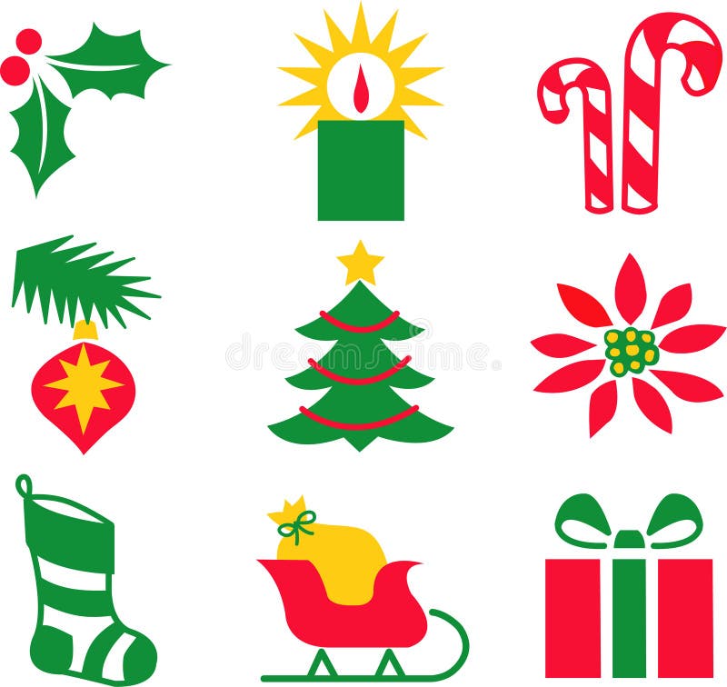 Icone/ENV di natale illustrazione di stock Icone/ENV di natale illustrazione di stock