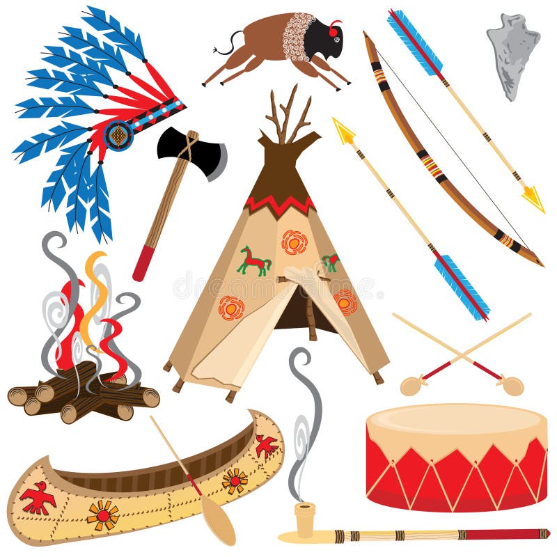Icone indiane americane di Clipart Icone indiane americane di Clipart
