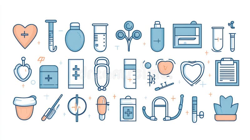 Icone medicali AIGenerate illustrazione vettoriale