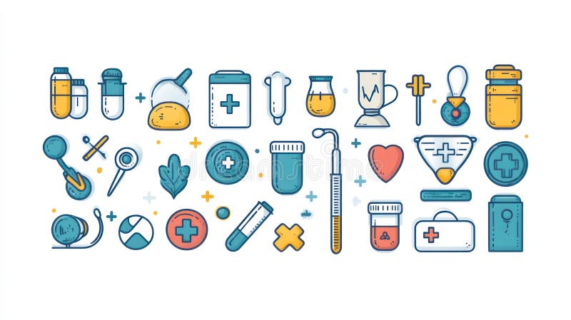 Icone medicali AIGenerate illustrazione di stock