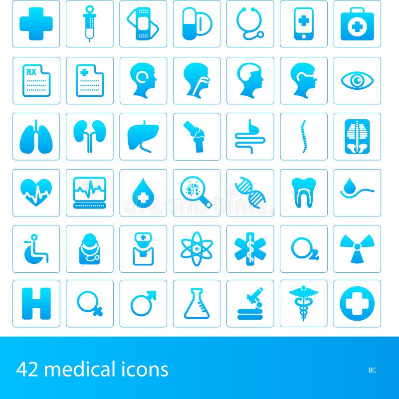 Icone mediche illustrazione di stock Icone mediche illustrazione di stock