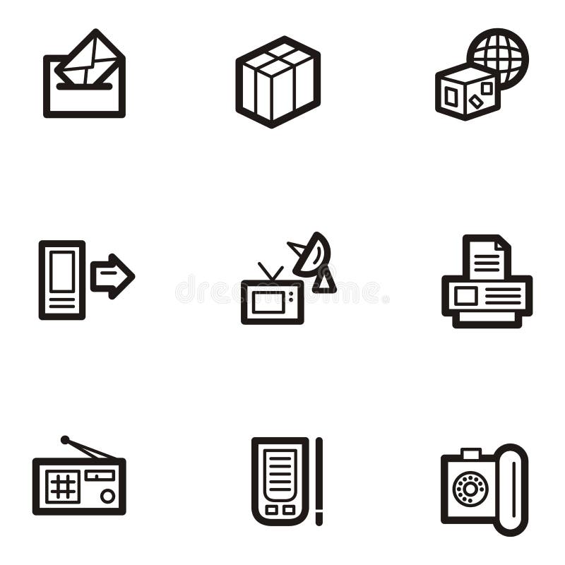 Icone normali - comunicazioni royalty illustrazione gratis