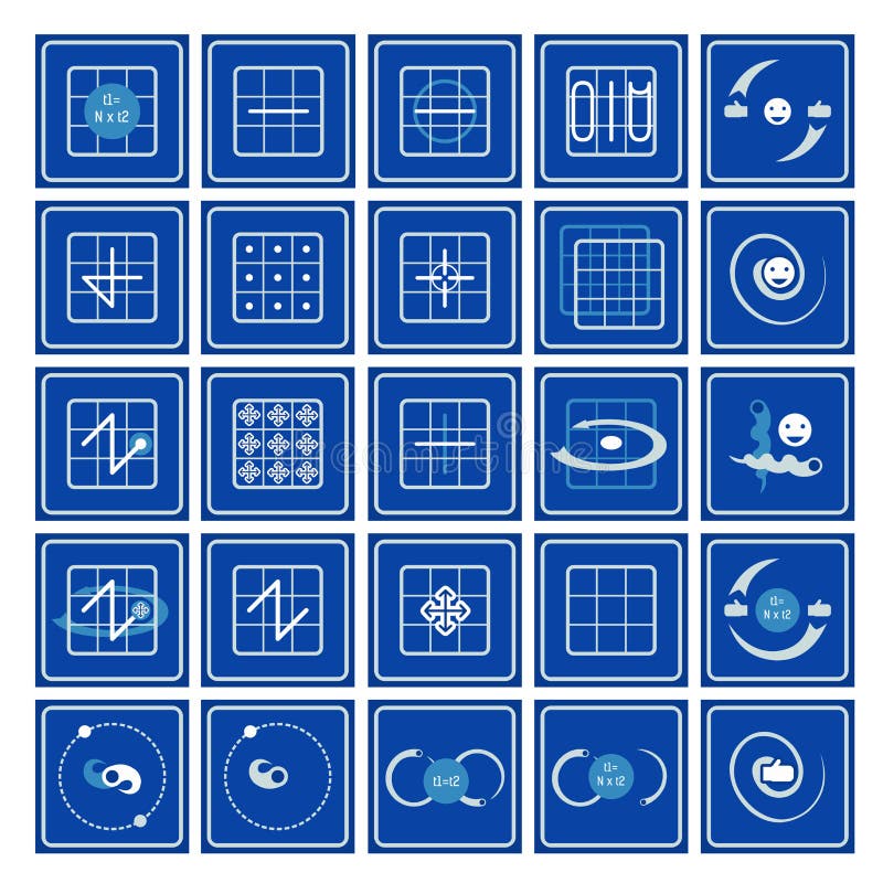 icone Nove quadrati nelle arti di flusso royalty illustrazione gratis icone Nove quadrati nelle arti di flusso royalty illustrazione gratis