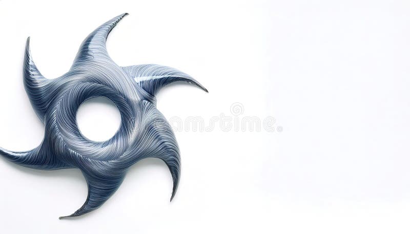 Icone ouragan whirlwind tornado panneaux scie à voile étoile shuriken ninja étoile typhon modèle noir illustration stock