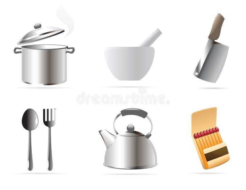 Icons for kitchen. Vector illustration. Icons for kitchen. Vector illustration.