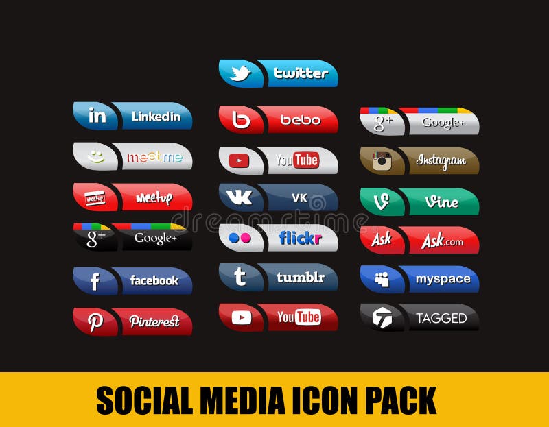 Icone sociali di media royalty illustrazione gratis Icone sociali di media royalty illustrazione gratis
