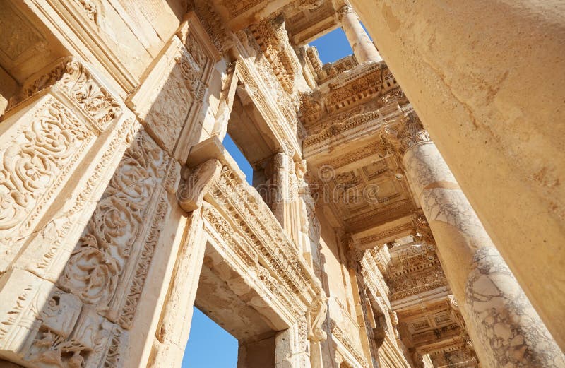Arguably the number one highlight of Ephesus in the stunning Celsus Library. It was built around 100 AD in honor of Tiverius Iulius Celsus Polemaeanus, the governor of Roman provincial Asia. While it is indeed a library, it was also constructed over the tomb of the deceased politician. Arguably the number one highlight of Ephesus in the stunning Celsus Library. It was built around 100 AD in honor of Tiverius Iulius Celsus Polemaeanus, the governor of Roman provincial Asia. While it is indeed a library, it was also constructed over the tomb of the deceased politician.
