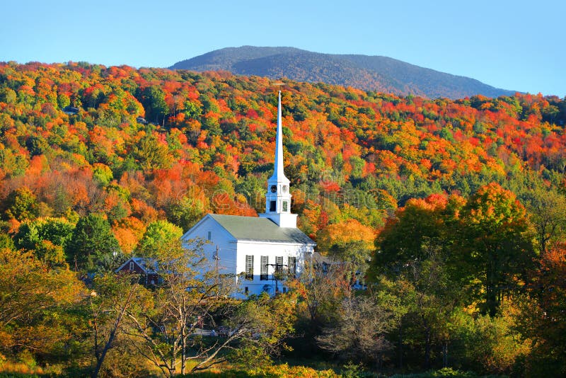 Iconic church in Stowe Vermont