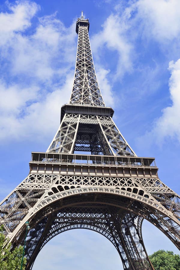 Iconic Eiffel Tower stock photo. Image of cloudy, beautiful - 105991064
