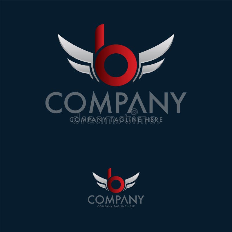 Orange wings logo w letter stock vector. Illustration of graphic - 56020845