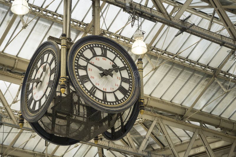 Iconic old clock Waterloo Station,London