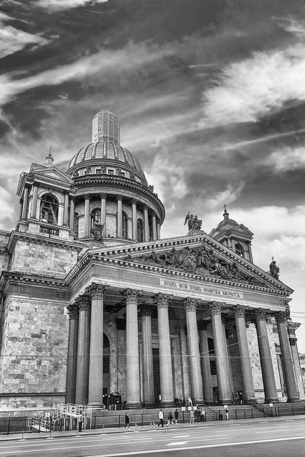 Saint Isaac S Cathedral Seen from Neva River, St. Petersburg, Ru Stock ...