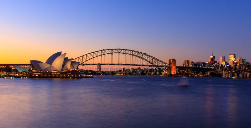 Port Jackson Over an Amazing Sunset, Sydney, Australia Editorial Photo ...